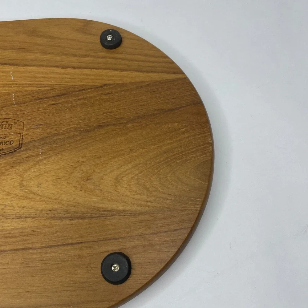 DOLPHIN‎ Teakwood Cutting  Cheese Board Charcuterie Tray Marble Serving Platter